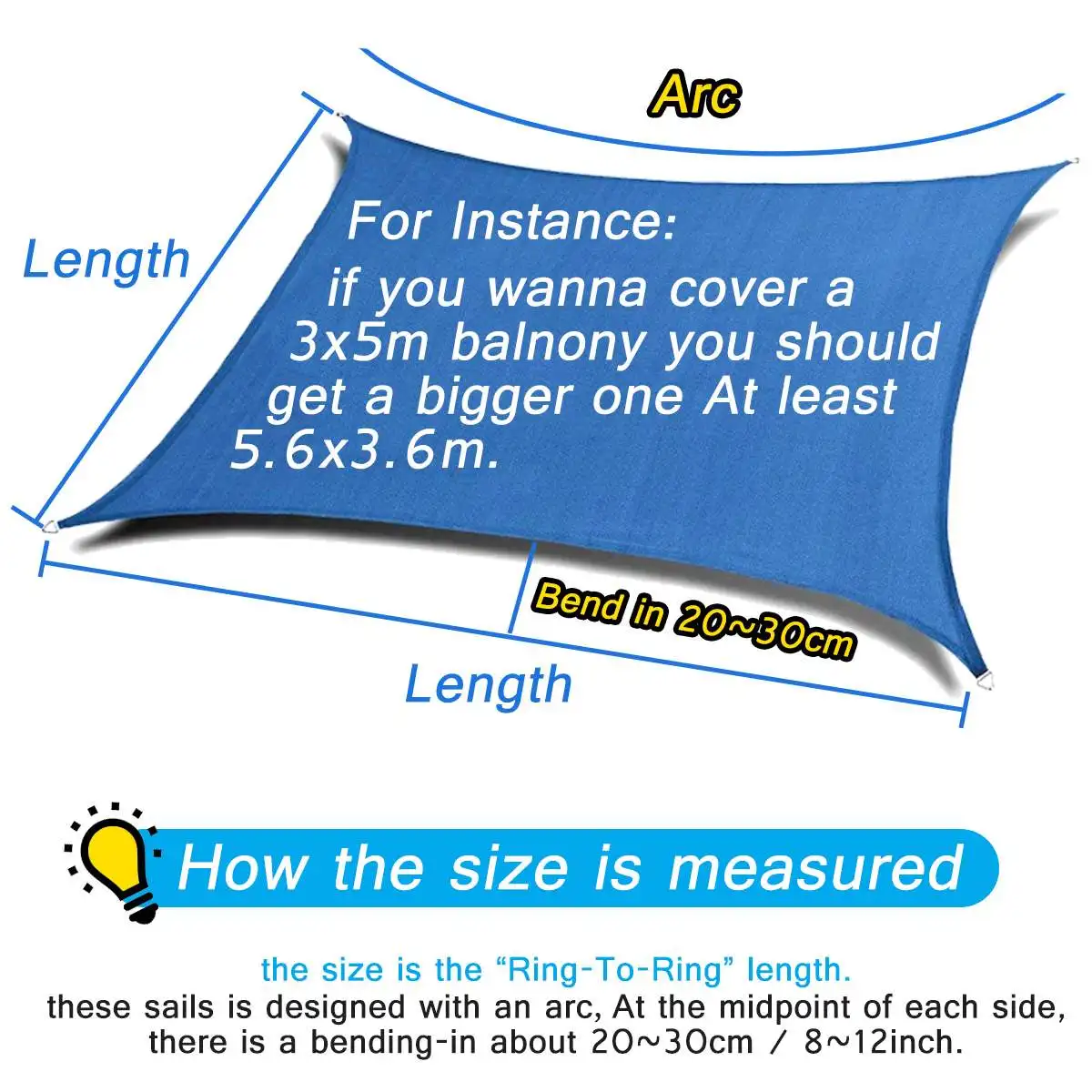 

Rectangle triangle square Waterproof Sunproof Mesh Net Sun Shade Sail UV Protection Awning Sunshade Net Yard Garden Hiking