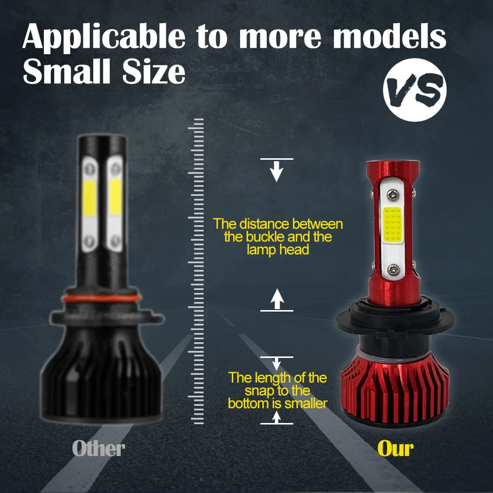 COOLFOX 4-сторонняя Светодиодная лампа автомобильная светодиодная H7 H11 светодиодные