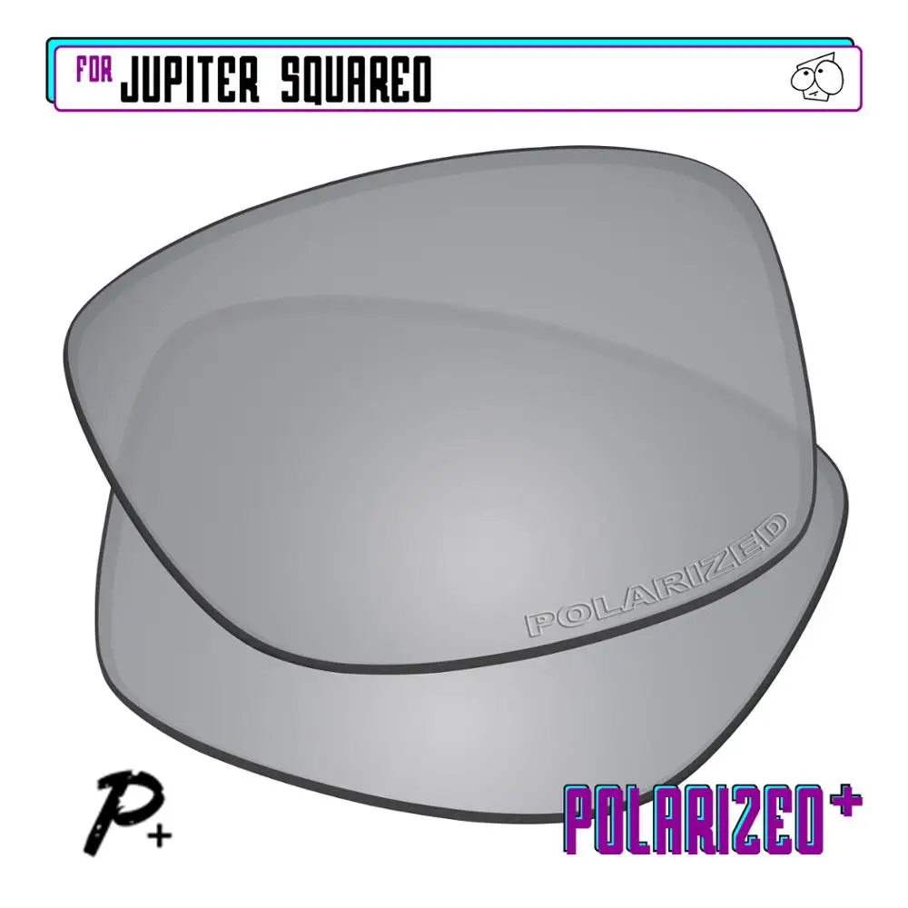 EZReplace Polarized Replacement Lenses for - Oakley Jupiter Squared Sunglasses - Silver P Plus