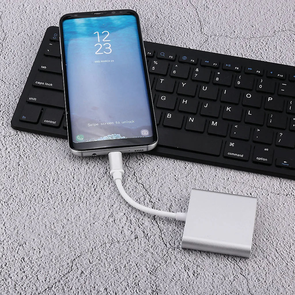 Адаптер для ноутбука ПК и телевизора 3 в 1 Тип C USB 0 HDMI 0|USB-хабы| |