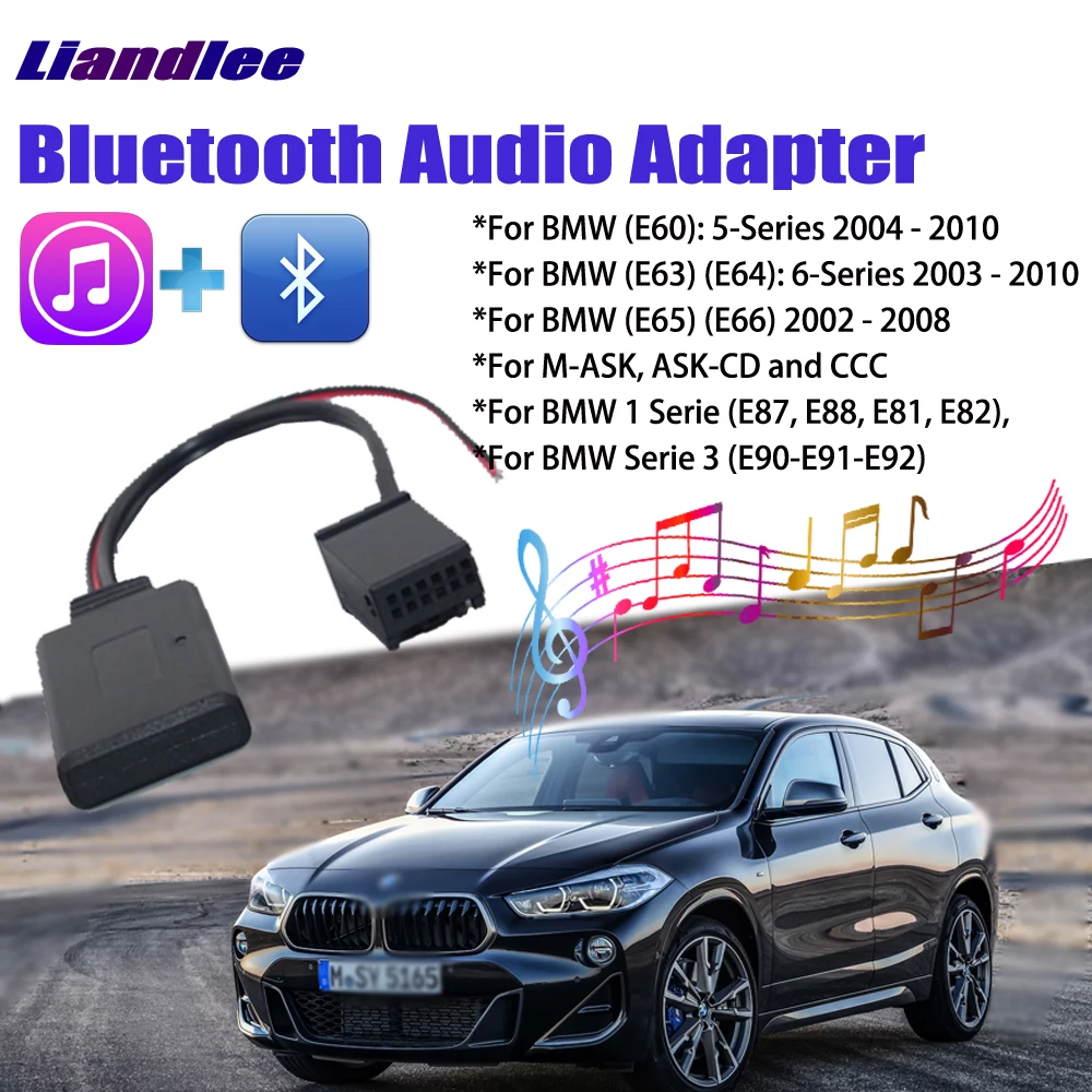 Kablosuz araç müzik kablosu BMW 5/6/7 serisi E60/E63/E64/E65 AMI/MMI/USB soket Bluetooth BT 2.0/3.0/4.0/5.0 adaptör