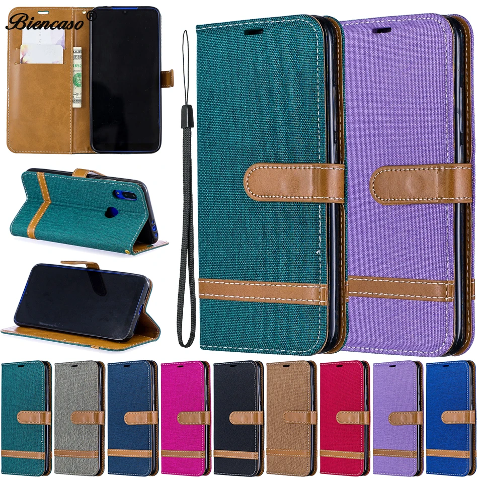 Тканевый кожаный чехол бумажник для Huawei P smart P10 Plus P9 Lite Mini Y6 Pro 2017 Honor 9X Y5P Y6P Y7P