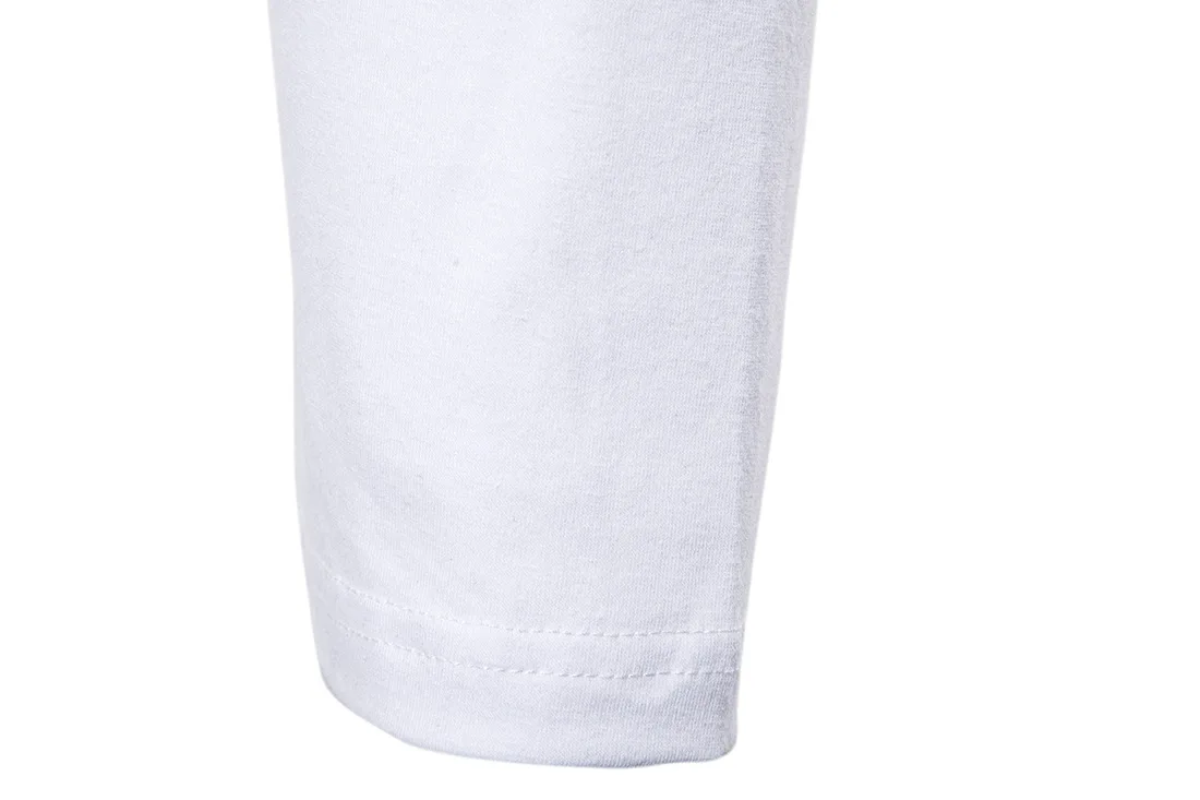 Drop Shipping New Fashion Long Sleeve T Shirt Men Casual Embroidery Slim Fit Men's Tees Solid Turn-down Collar T-Shirts Men