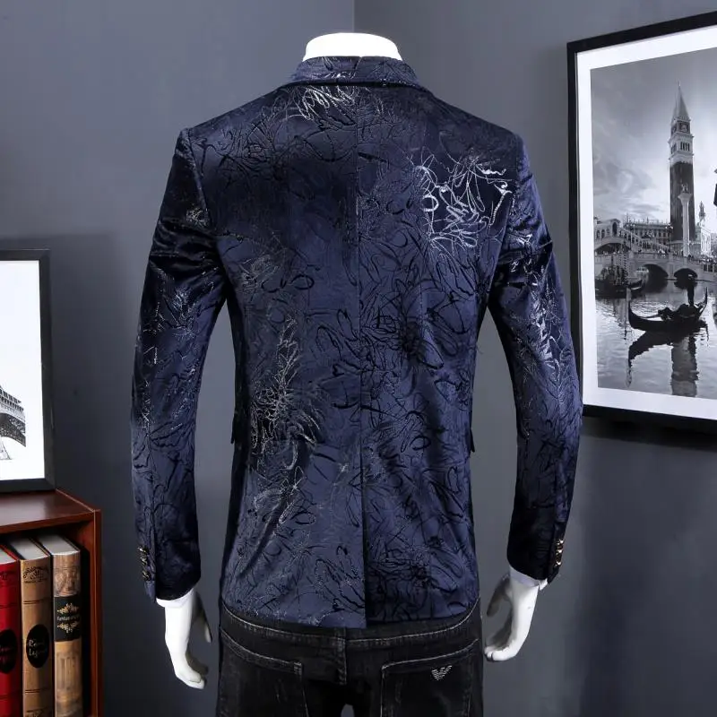Koop Casual Blazer Sequin Jacket Mannen Wedding Jassen Sport Tweed Zwart Sport Blazer Linnen Heren Veste Homme Luxe Jassen Voor Mannen Eg50jk