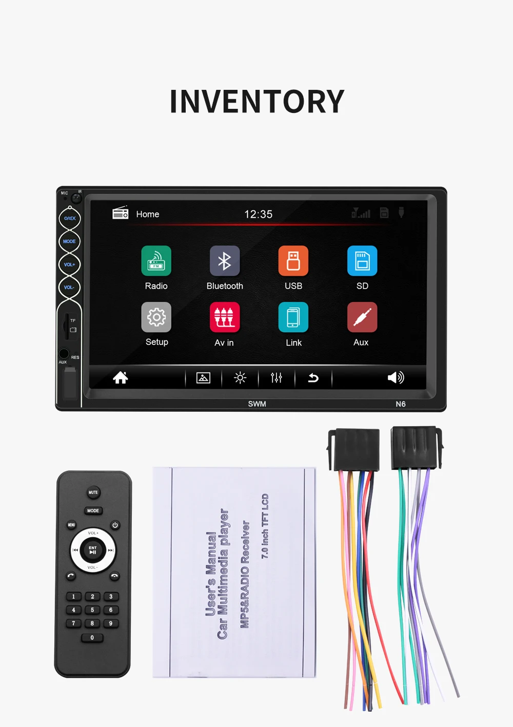 Автомагнитола 2 din FM-радио автомагнитола стерео Bluetooth Авторадио с поддержкой