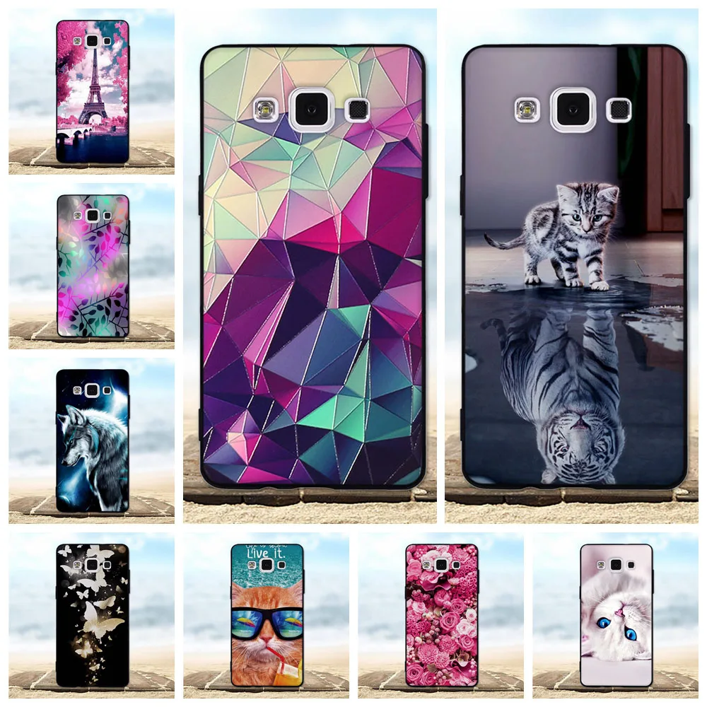 

For Samsung Galaxy A5 2015 Case Cover Silicon Soft Shell For Samsung A5 SM-A500F A500 Phone Cases 3D Cute Cat Bag For Samsung A5