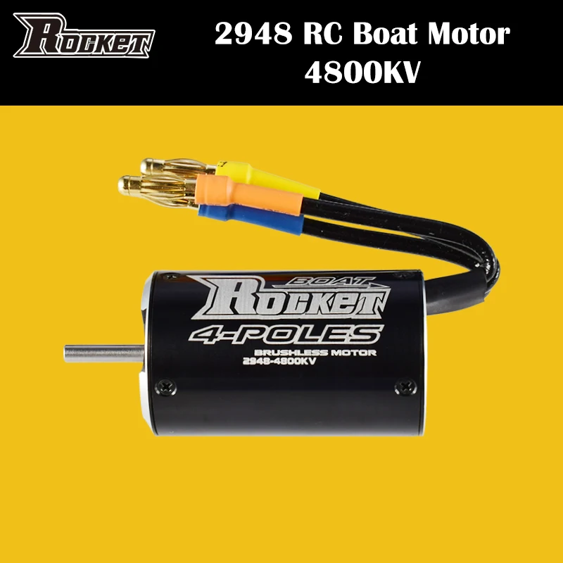 

Hot Rocket 2948 4800KV 4 Poles Brushless Waterproof Motor 3.175mm for Traxxas Blast Feilun FT011 600-800mm RC Boat Car