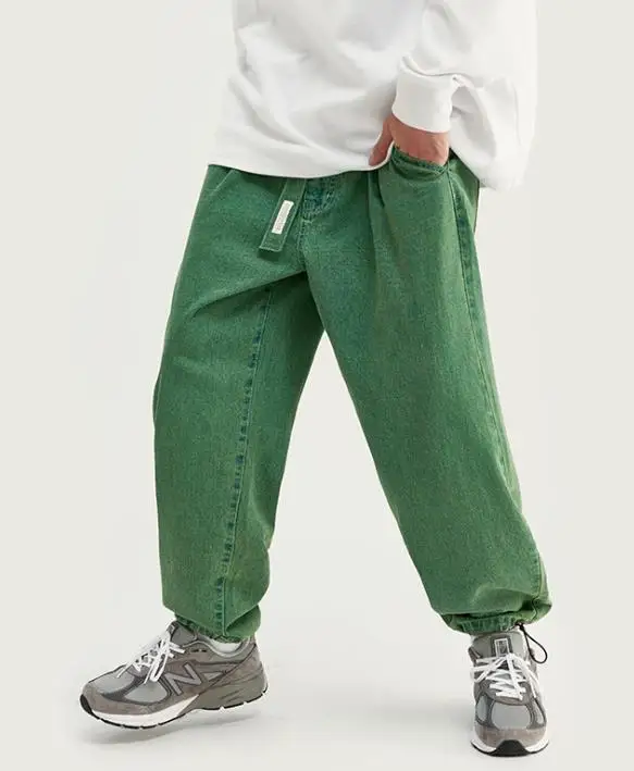 Современный ретро джинсы Для Мужчин's свободный зауженные джинсовые штаны из