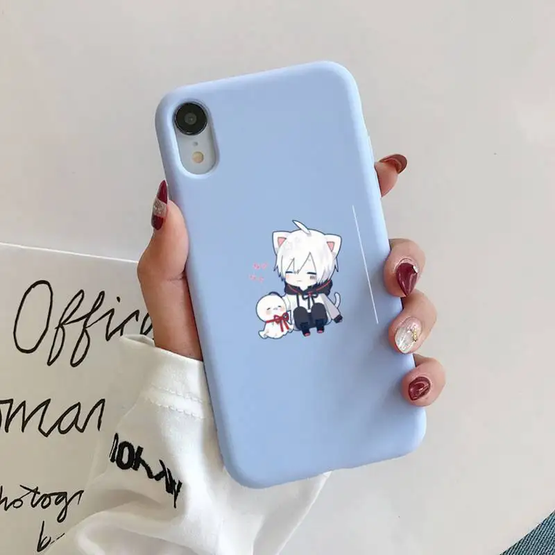 Чехол для телефона с аниме mafumafu iphone 13 12 11 Pro Max X XS XR мягкий чехол карамельного цвета