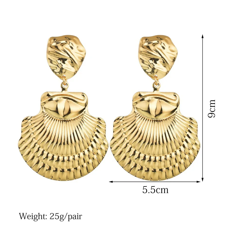 Новинка 2020 большие геометрические массивные серьги в океанском стиле