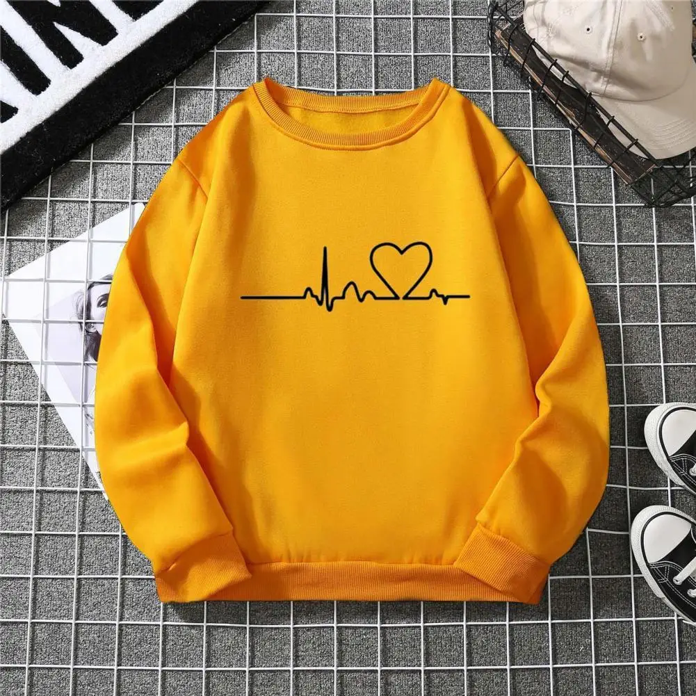 

Sweatshirt Solid Color Women Sweatshirt Pure Color Fleeced Pullover