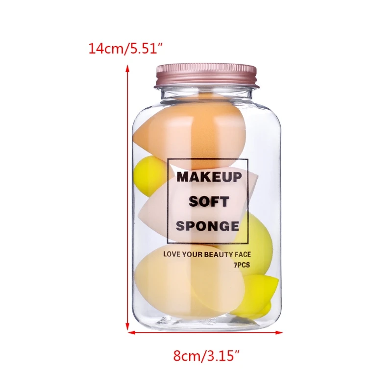 7 шт. губка-блендер для пудры консилера тонального крема |