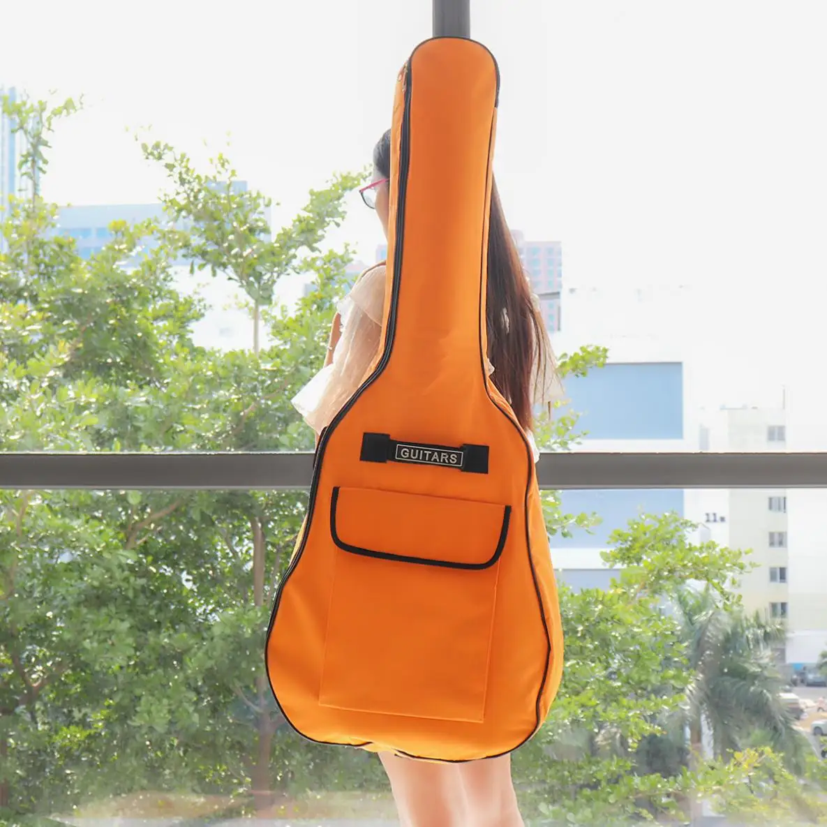 40/41 дюймов Сумка для гитары 600D ткань Оксфорд Акустическая гитара Gig Bag Мягкий плотный чехол двойные плечевые ремни мягкая гитара