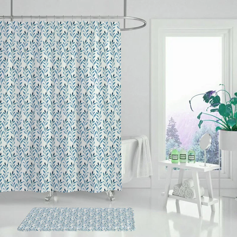

Abstract style waterproof and mildew proof PEVA bathroom shower room curtain with geometric partition of modern shower curtain