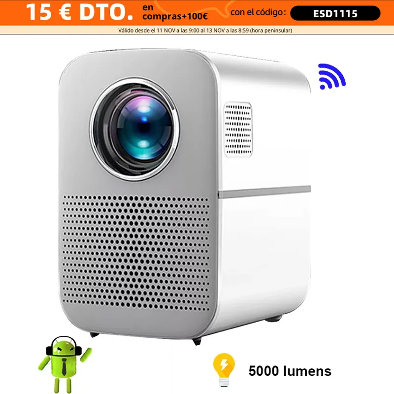 

Портативный проектор Full Hd 1080P Android, мини Wi-Fi Видеопроекторы для дома, светодиодный проектор PR45109