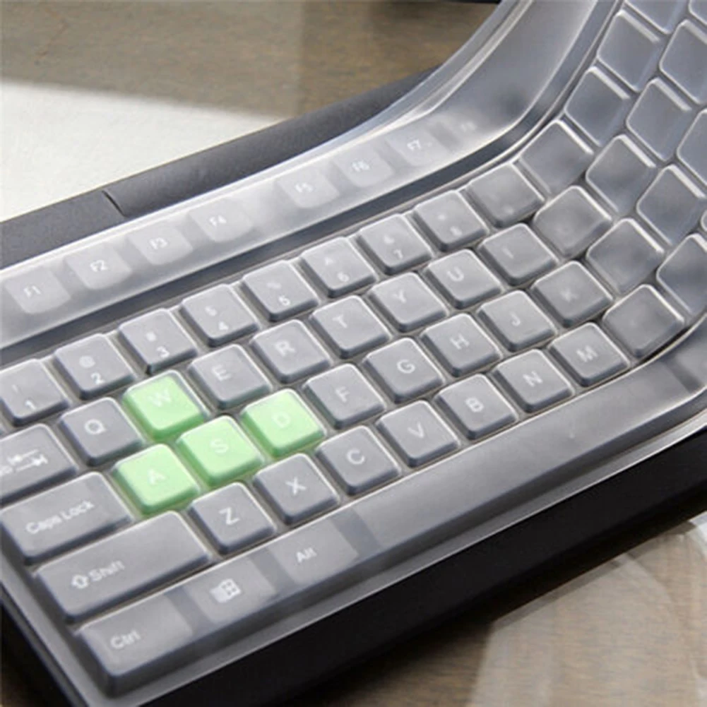 108 Keys Keyboard Cover For Universal Desktop Computer 17 inch silicone keyboard cover case transparent clear protecter film | Компьютеры