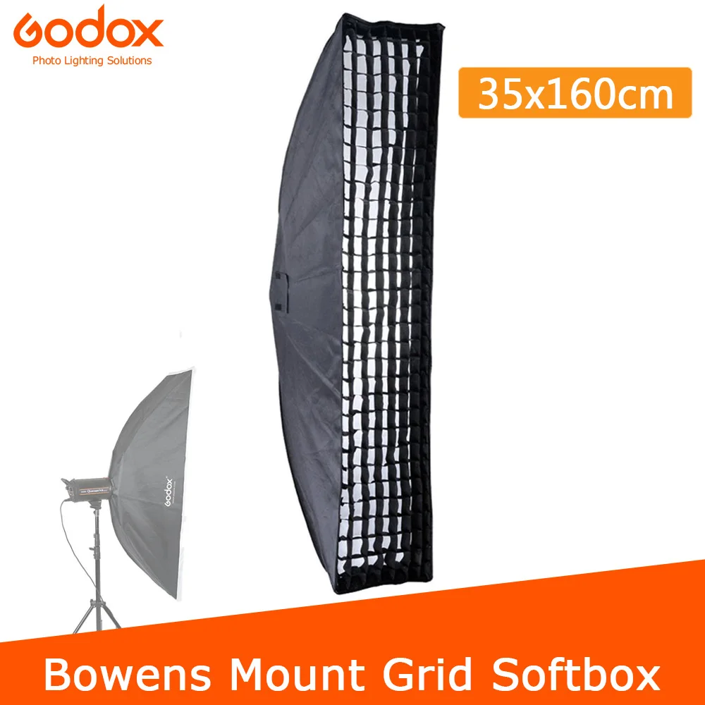 Godox 14x63 дюймов 35x160 см софтбокс Bowens Mount Strip Beehive Honeycomb Grid soфтbox для фото строб студия
