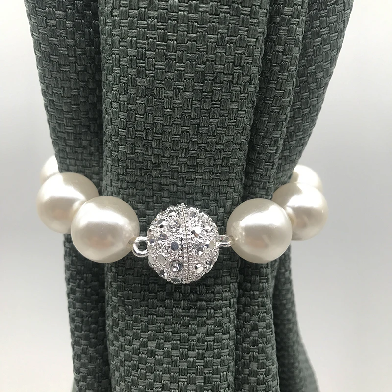 Современные Простые повязки для штор корейский стиль перламутровые подхваты s