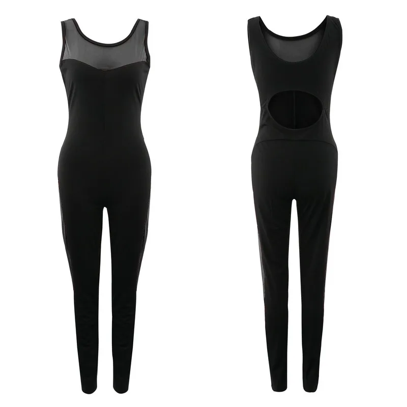 Женские комбинезоны 2020 весенние Лоскутные с открытой спиной эластичные