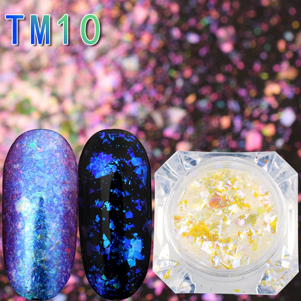 10 Beautybigbang 0,15 г Украшения Ногтей хлопья Хамелеон блестящая голографическая пигмент аксессуары для ногтей блестки хромированная пудра для ногтей - Цвет: 10