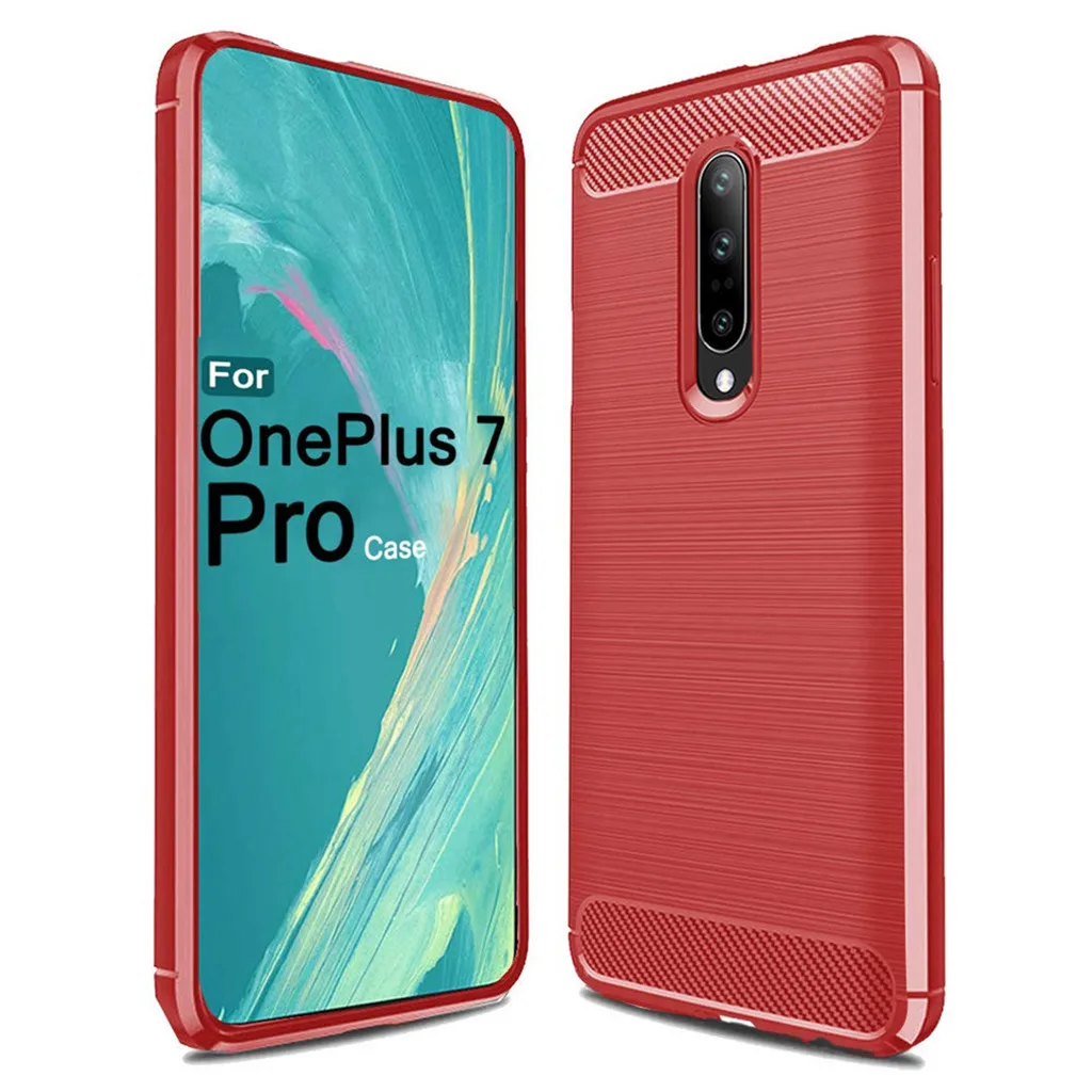 Для Oneplus 7 Pro 6 дюйма роскошный силиконовый резиновый защитный жесткий чехол для