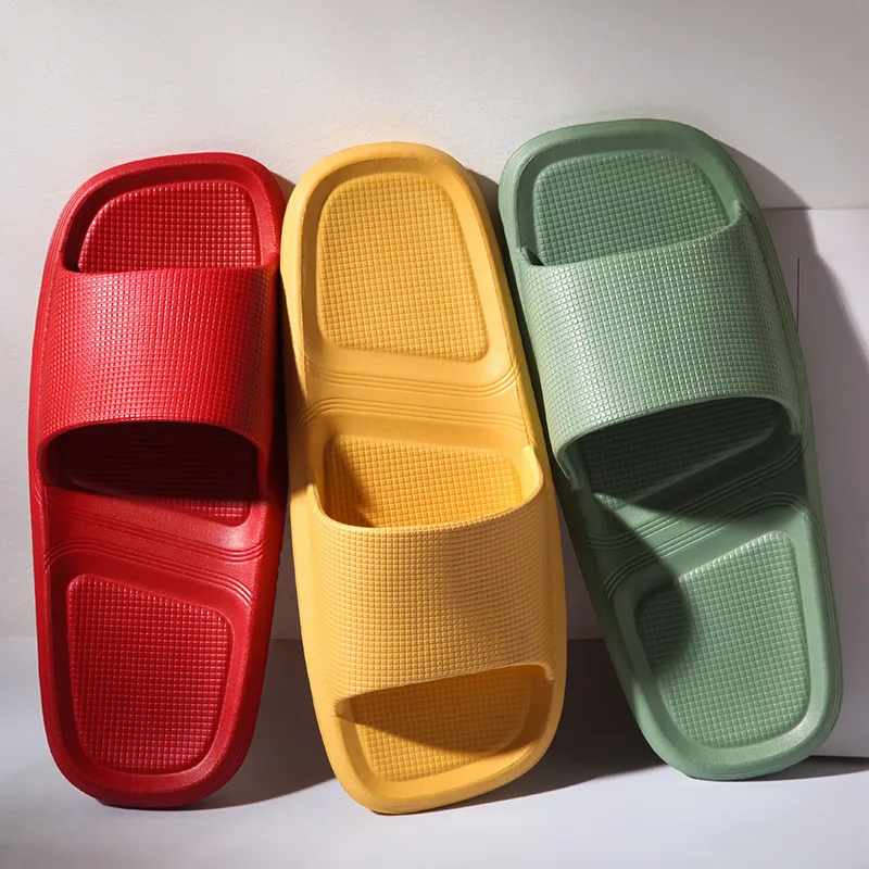 

Women's Slippers Slides Home shoes Soft Bottom Bathroom Lightweight Silent Solid Color green Sandals Slippers for Men EVA