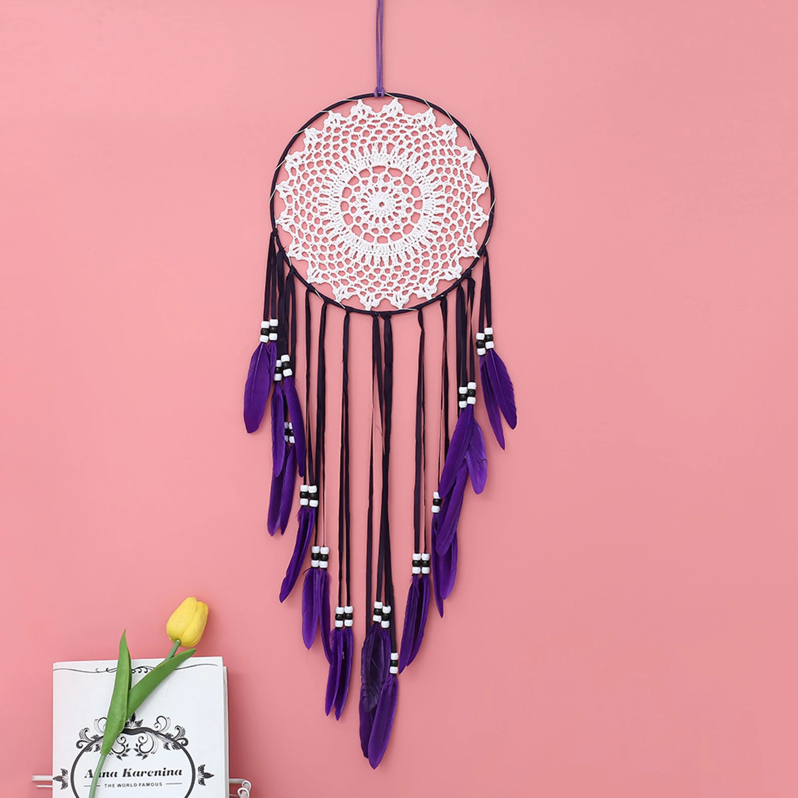

65-70CM Dream Catcher with Tassels Bohemian Woven Feather Solid Dreamcatcher Handmade Wall Hanging Crafts
