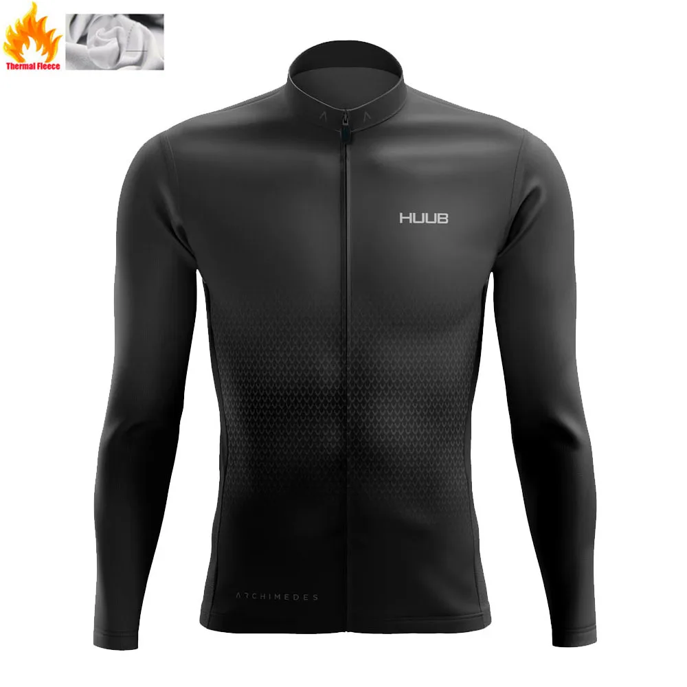 

Cycling Jersey HUUB Winter 2021 Long Sleeve Bicycle Clothing MTB Sportswear MEN Thermal Fleece