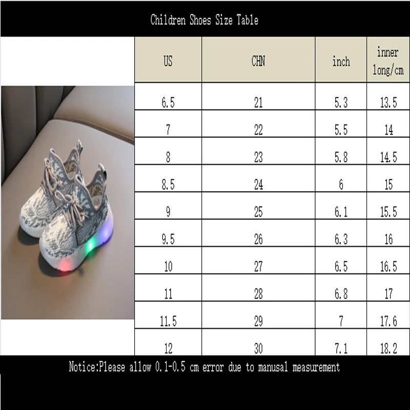 

2020 spring new children's sports shoes flying woven mesh girls luminous baby shoes running shoes