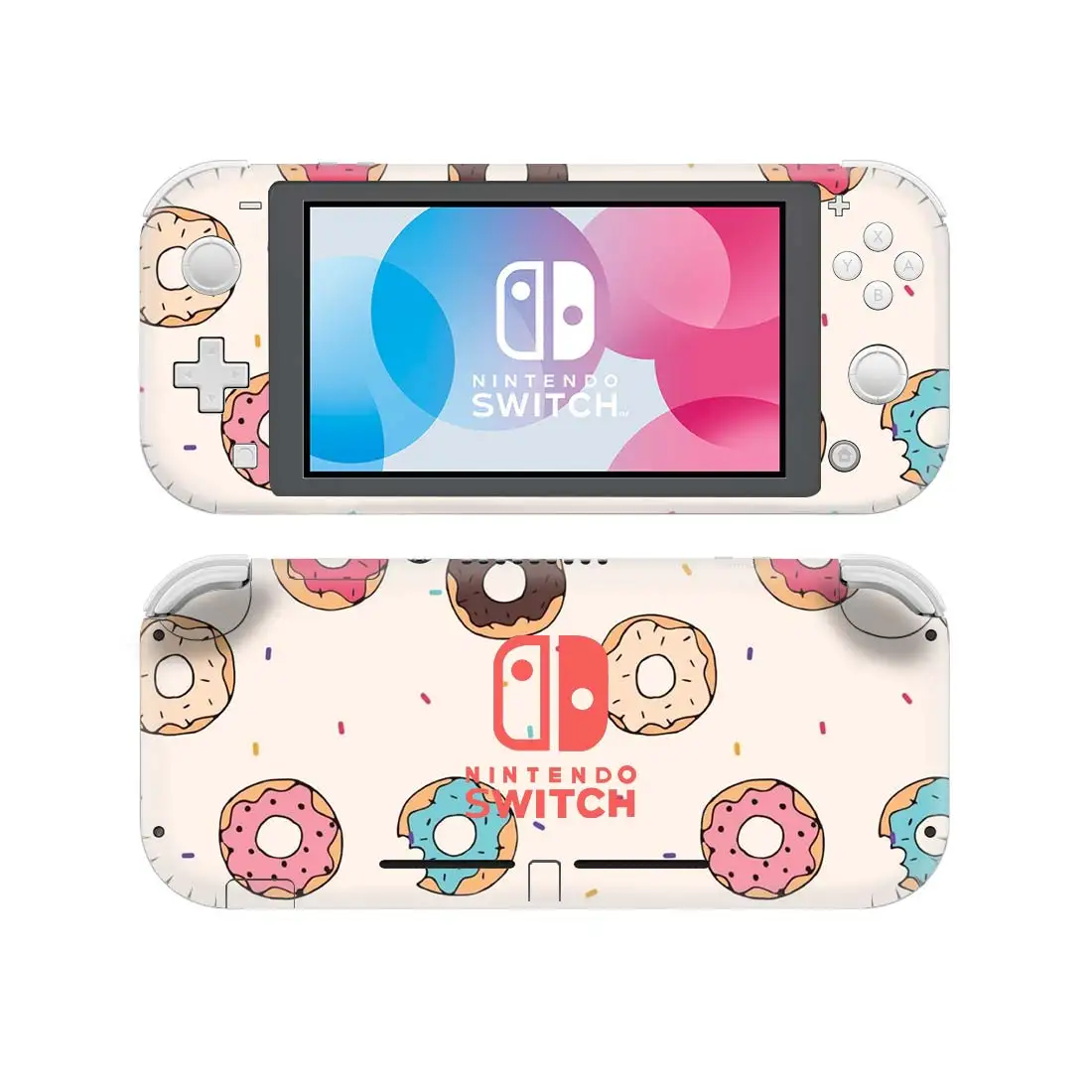 Фото Милые розовые Мультяшные защитные наклейки на удачу для Nintendo Switch оценочных устройств консоль Nintendo Switch Lite Skins №3
