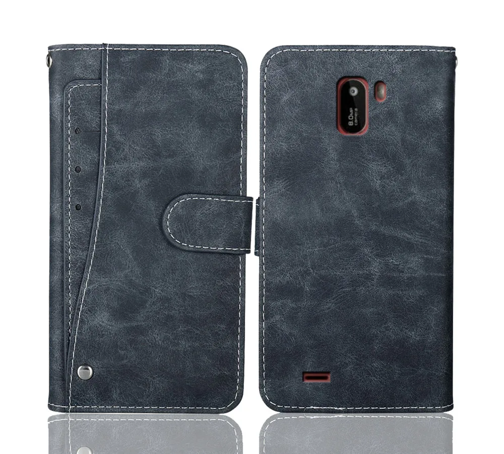 Роскошный чехол-бумажник Haier Alpha A4 Lite винтажный кожаный чехол с откидной крышкой 5