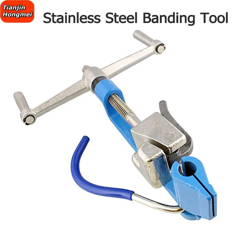 

Stainless Steel Cable Tie Gun Bundle Tool Tensioning Trigger Cable Plier Cutter Stainless Steel Banding Tool