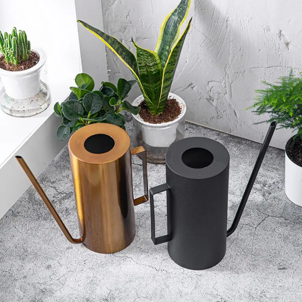 

Watering Pot Greenhouse 1500ml Watering Kettle Retro Cylindrical Long Mouth Sprinkling Pot