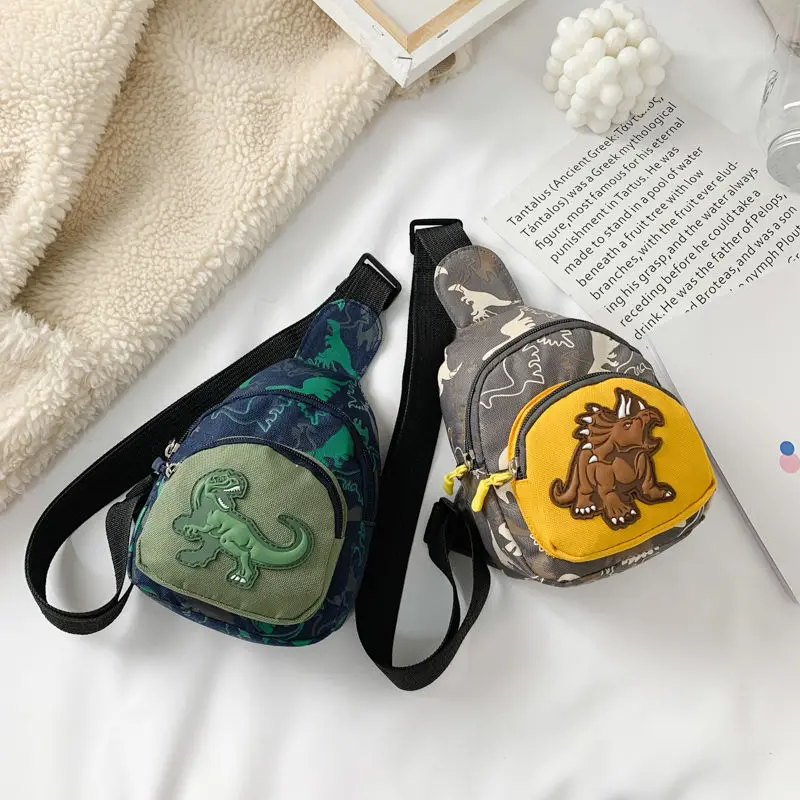 

Сумка через плечо с упругими игрушками, новая детская нагрудная сумка, кошелек для монет с милым динозавром, женская сумка