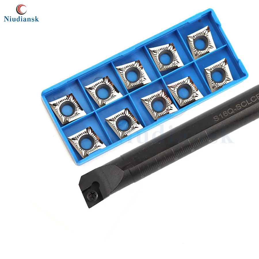 

10pcs CCMT1204 CCGT Carbide Inserts 1pc S16Q-SCLCR12 S20R-SCLCR12 Internal Turning Tool Holder S25S-SCLCR12 SCLCL Lathe Tool Set