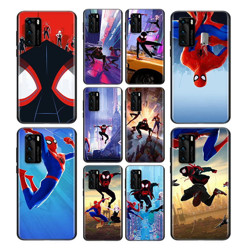 

Phone Case Marvel Spiderman animation For Huawei P40 P30 P20 P50 Pro Plus P10 P9 P8 Lite 2019 2017 RU E Mini Soft Black Cover