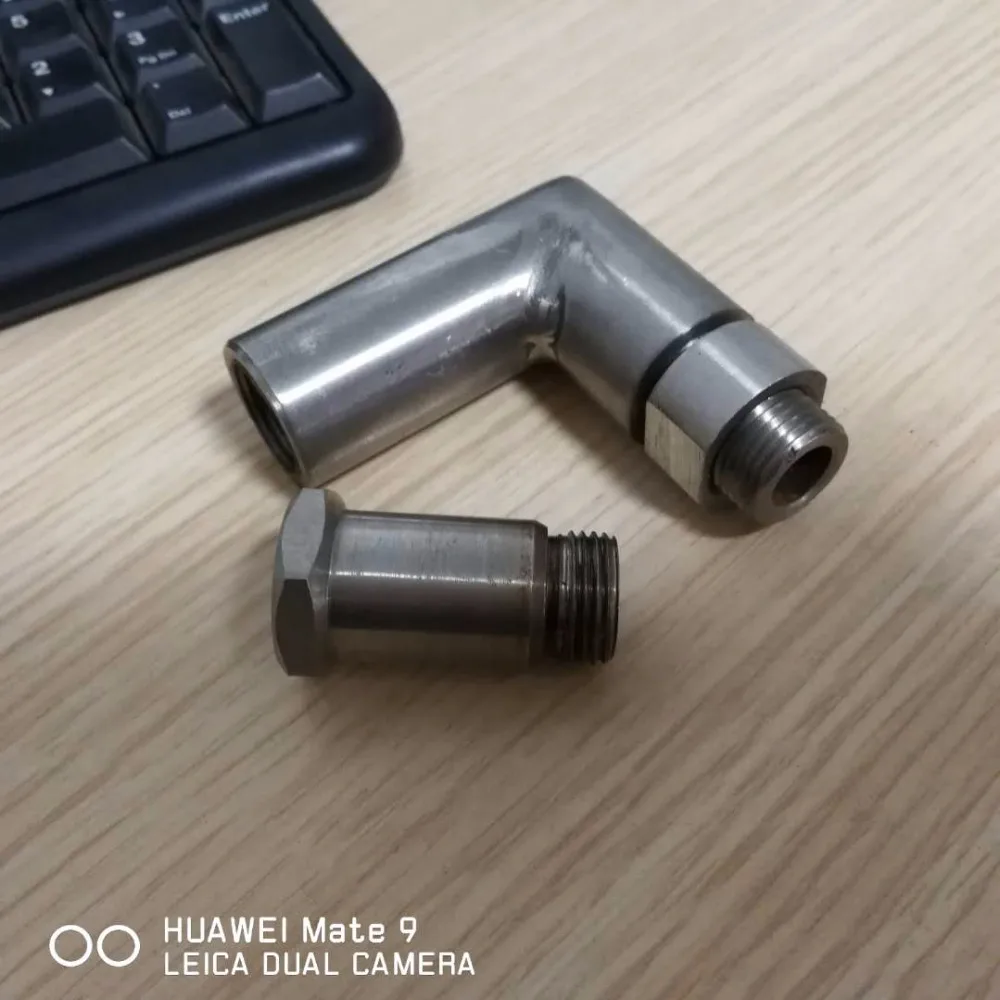 Выхлопной O2 датчик кислорода угловой удлинитель разделитель 90 градусов 02 bung