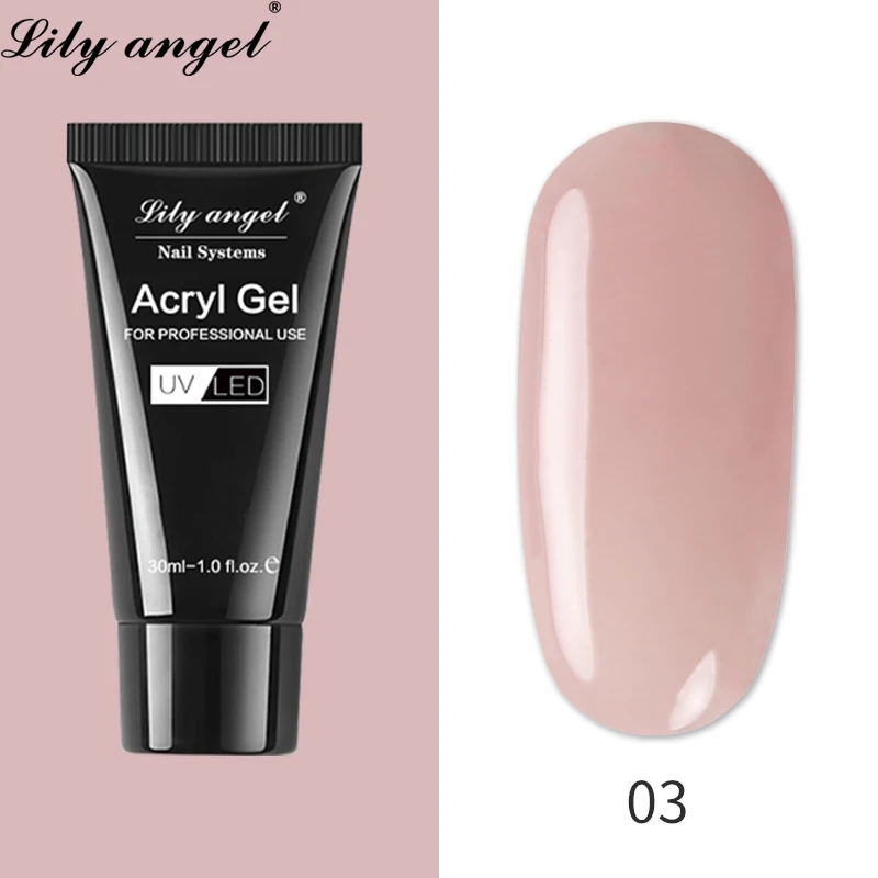 3 Lily Angel 30 мл акриловый гель для ногтей с кристаллами полигель 36 цветов легко обрабатывается Быстросохнущий акриловый гель для наращивания ногтей SJJ-1-36 - Цвет: 3