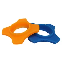 2pcslot shakeproof anti rolling ring wireless handheld microphone protection silicone ring for ktv device orange blue