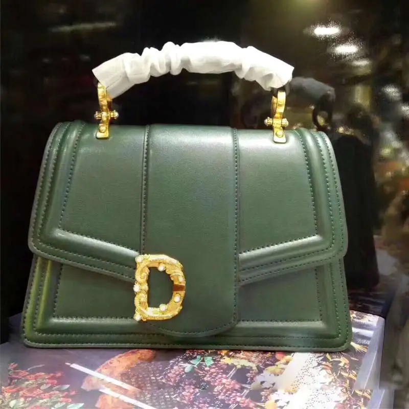 Новый 2019 модная женская сумка из кожи буйвола латунные серьги с жемчугом Ретро