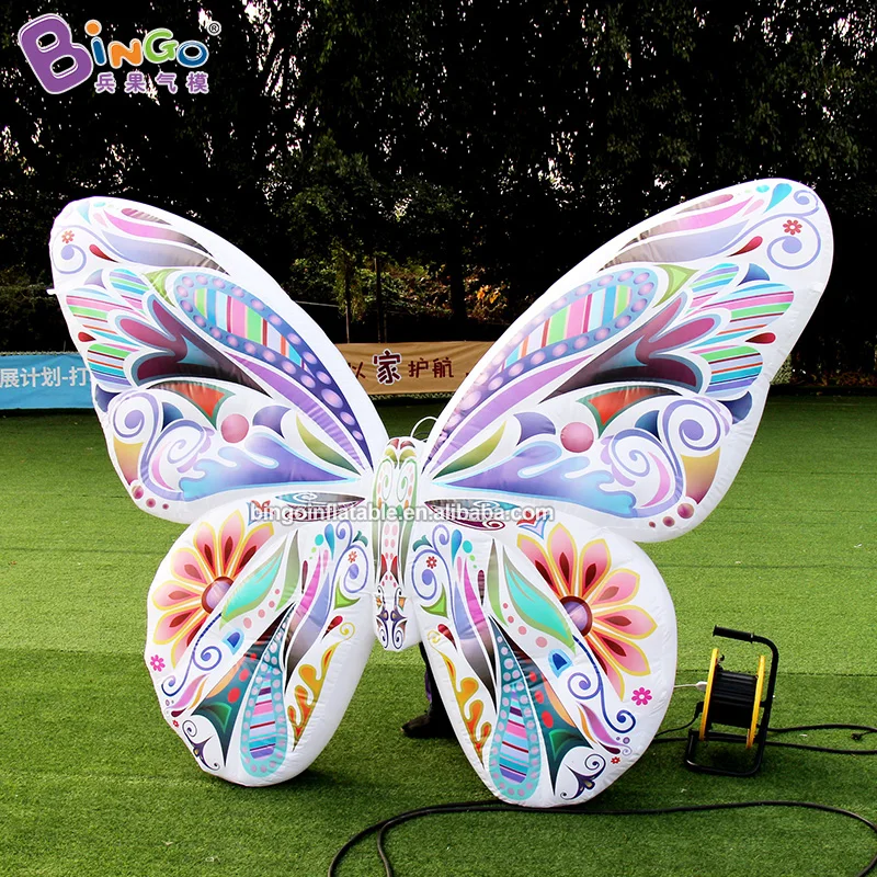 

Exquisite 2.3x2 Meters Inflatable Butterfly With Lighting For Event Show Decoration / Colorful Butterfly Model Balloon Toys
