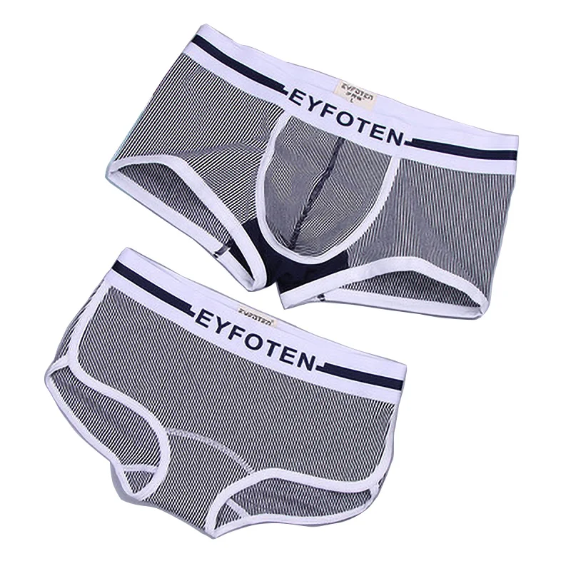 Комплект нижнего белья для пар хлопковые трусы в полоску уютное нижнее белье