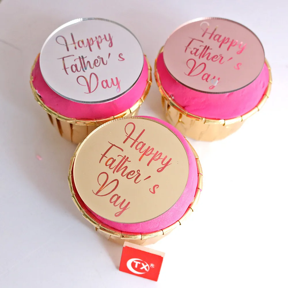 

Новинка, 5 см, мини Father's Day Акриловые Кекс фигурки жениха и невесты; Цвета: золотистый папа выпечка торта ко дню рождения Декор для отца, матер...