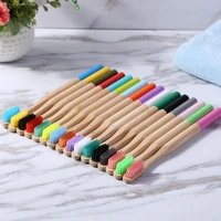10 pack bamboo toothbrush medium bristles biodegradable plastic free toothbrushes cylindrical low carbon eco bamboo handle brush