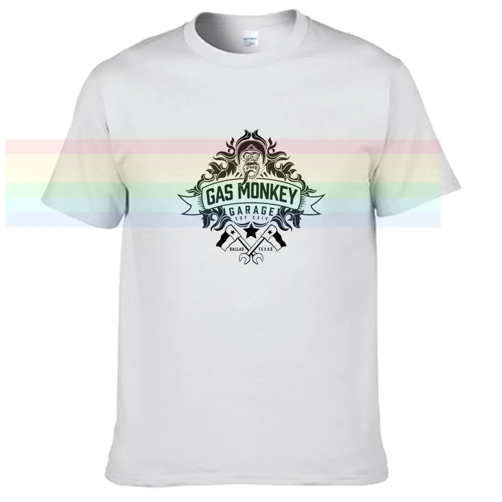 

Gas-Monkey-Garage T Shirt Green skeleton Racer shirt Limitied Edition unisex Brand T-shirt Cotton Amazing Short Sleeve Tops N61
