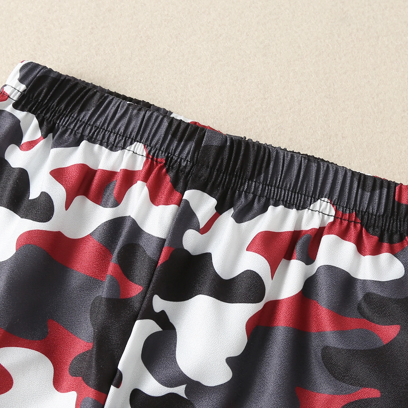 

Lovely Infant Camisole Sleeveless Vest Camouflage Trousers Bow Decoration Elastic Band Letter Printing Summer Casual Clothing