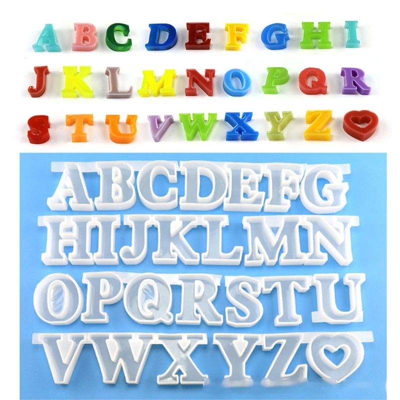 

29Pcs 3D Love Home Family Letter Resin Mold Large 26 English Letters Silicone Casting Mold Kit DIY Table Decor Art Craft