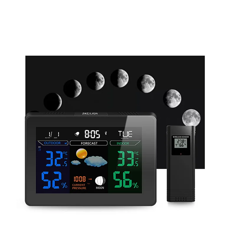 Беспроводные Часы для прогноза погоды настольные часы домашний декор креативные