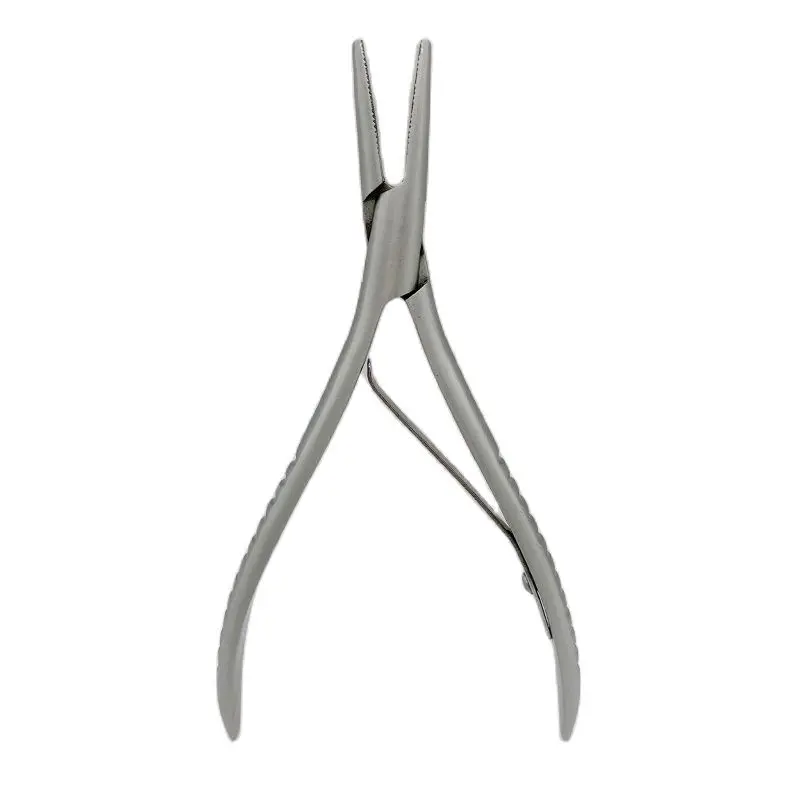 

1 PC/Lot 7 inch Silver Stainless Steel Hair Extension Pliers with small grooves Keratin Hair Extensions Tools