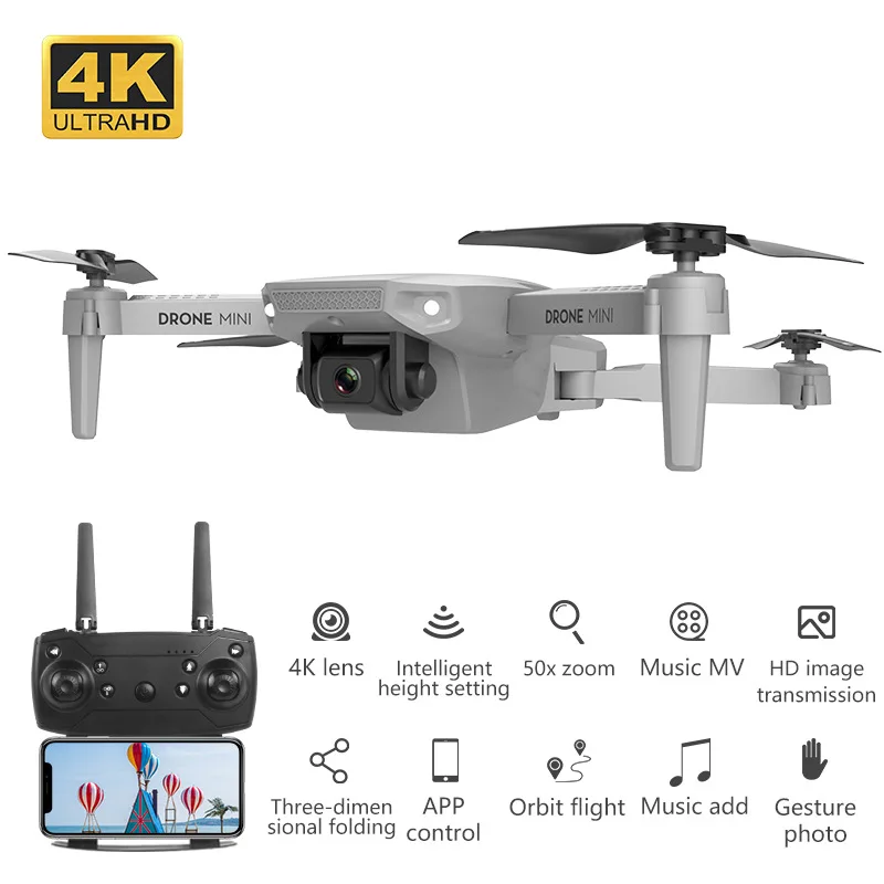 

Радиоуправляемый Дрон E88 с широкоугольной HD-камерой 4K 1080P, Wi-Fi, Fpv